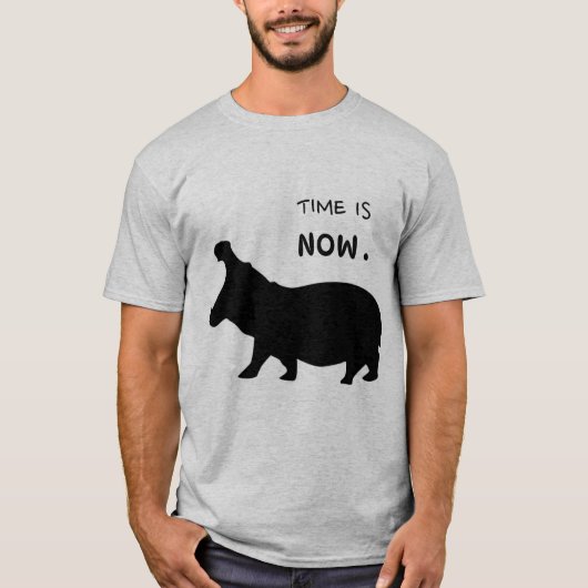 T-SHIRT DIERLIJKE HIPPO (Voorkant)