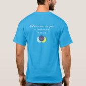 T-shirt 'Differentieer of sterf voor mannen' (Achterkant)