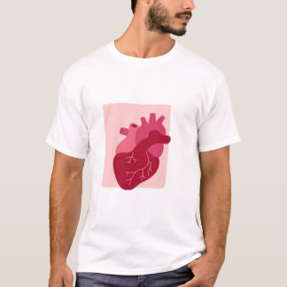 T-shirt dinámico con corazón  
