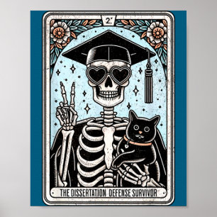 T-shirt doctoraat proefschrift PhD afstudeer Tarot Poster