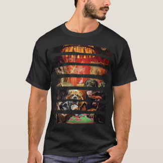 T-Shirt, Dog Gambling Scene, Spelpoker T-shirt