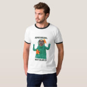 T-shirt Dog Print "Het leven is ruw, maar ik ook." (Voorkant volledig)