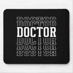 T-shirt dokter gelaagde tekst medisch muismat