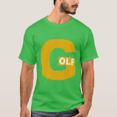 T-shirt donkergroen klavergroen heren DESIGN GOLF (Voorkant)