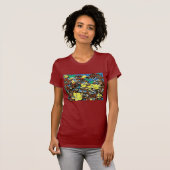 T-Shirt (Donkerrood) met droomeffect (Voorkant volledig)