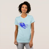 t-shirt "Drama Queen" (blauw) (Voorkant volledig)
