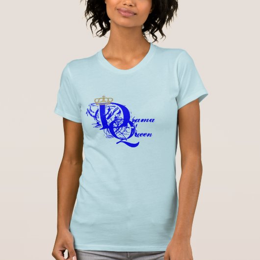 t-shirt "Drama Queen" (blauw) (Voorkant)