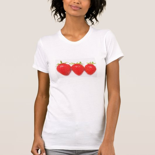 T-Shirt drei rote Erdbeeren (Voorkant)