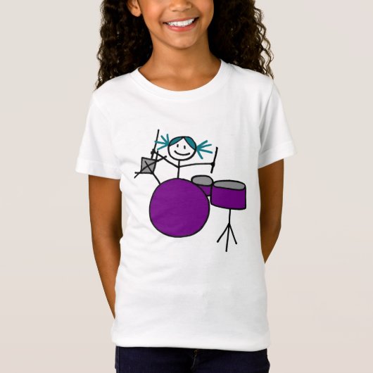 T-shirt Drumming Girl (Voorkant)