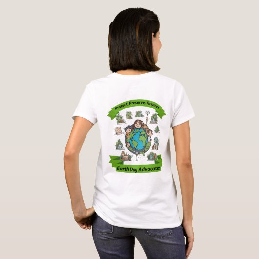 T-shirt "Earth Day Advocates" (Achterkant volledig)