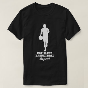 T shirt eat sleep basketball repeat voor spelers