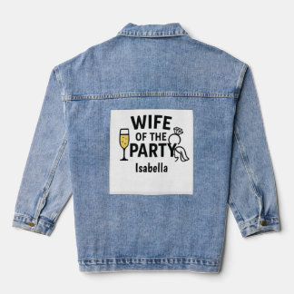 T-shirt 'Echtgenote van het Feest' | Grappig Bruid Denim Jacket