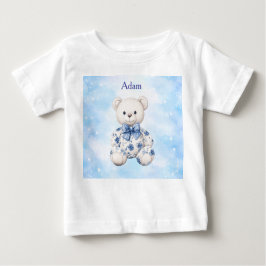 T-Shirt-Editable Blue Chinoserie  Baby Shower 