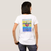 T-Shirt, een glas wijn, een wereld weg! T-shirt (Achterkant volledig)