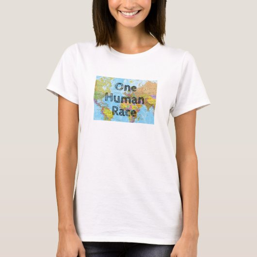 T-shirt 'Eén Menselijk Ras' (Voorkant)