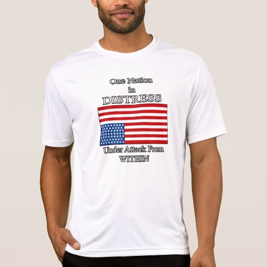 t-shirt "ÉÉN NATIE IN DISTRESS" (Voorkant)