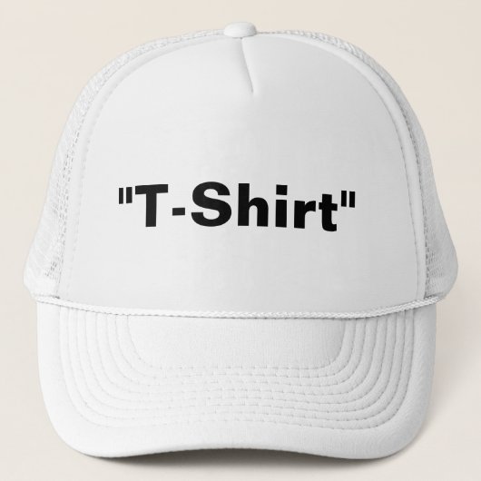 "T-Shirt" één woord minimalisme ontwerp Trucker Pet (Voorkant)