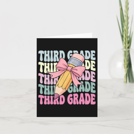 T-shirt eerste schooldag derde klas Coquette 3e Kaart (Voorkant)