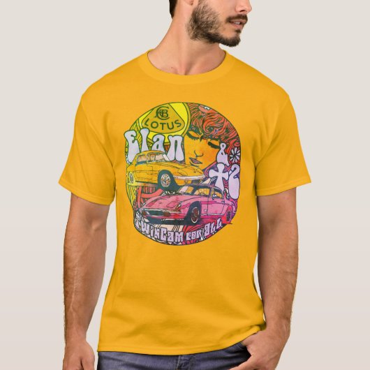 T-shirt "Elan & +2" Pop, Vintage - Oranje (Voorkant)
