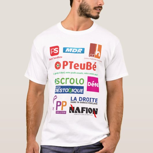 T-Shirt Elections 2019 Belgique Parodie (Voorkant)