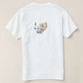 T-Shirt Elegant Botanical Flower & Leaf Art  (Design achterkant)