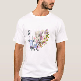 T-shirt Elegante Botanische Bloem- en Bladkunst 