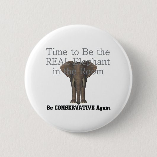 T-SHIRT Elephant Ronde Button 5,7 Cm (Voorkant)