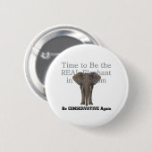 T-SHIRT Elephant Ronde Button 5,7 Cm (Voorkant /achterkant)