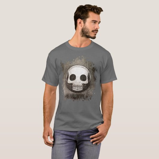 T-shirt Emoji Skullmoji Vintage (Voorkant volledig)