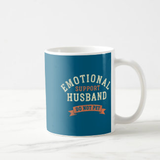 T-shirt emotionele steun echtgenoot geen huisdier koffiemok