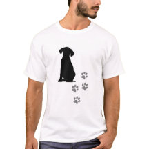 T-Shirt Empreintes de Pattes & Chien Mignon - Dog