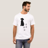 T-Shirt Empreintes de Pattes & Chien Mignon - Dog (Voorkant volledig)