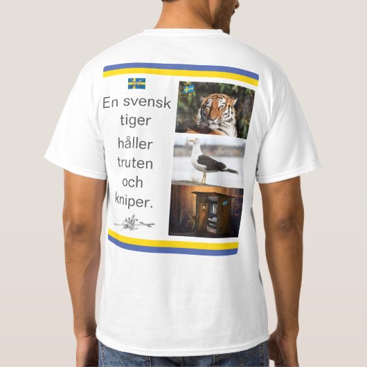 T-shirt — En svensk tiger (Achterkant)