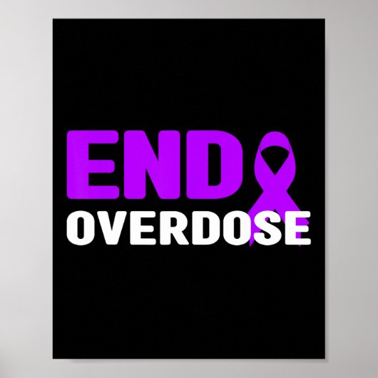 T-shirt 'End Overdose' - Verslaving bewustzijn Poster (Voorkant)