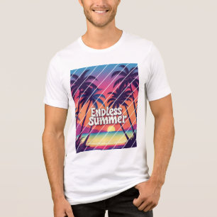 T-shirt Endless Summer retro-stijl strand