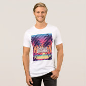 T-shirt Endless Summer retro-stijl strand (Voorkant volledig)