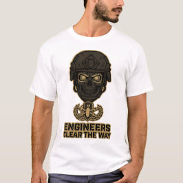 T-shirt 'Engineers Clear The Way' Schedel Helm