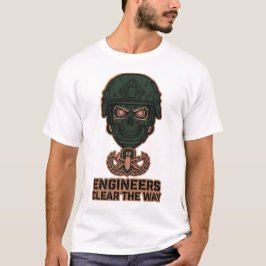 T-shirt 'Engineers Clear The Way' Schedel Helm