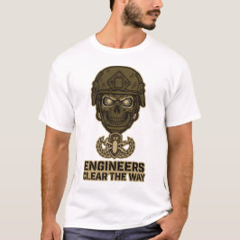 T-shirt 'Engineers Clear The Way' Skull Helm