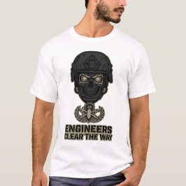 T‑shirt 'Engineers Clear The Way' Skull Helm T-shirt