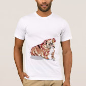 T-Shirt English Bull Dog - Voeg toe wat je graag w (Voorkant)