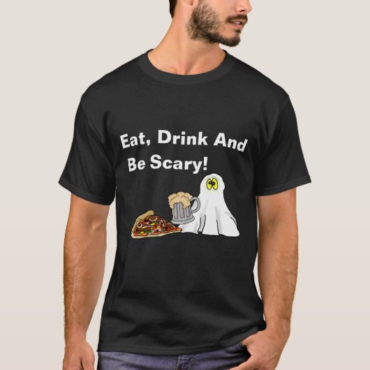 T-shirt eten, Drinken en eng zijn (Voorkant)