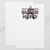 T-SHIRT Ewn Superheld Briefpapier (Voorkant / Achterkant)