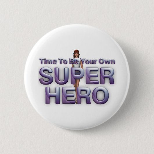 T-SHIRT Ewn Superheld Ronde Button 5,7 Cm (Voorkant)