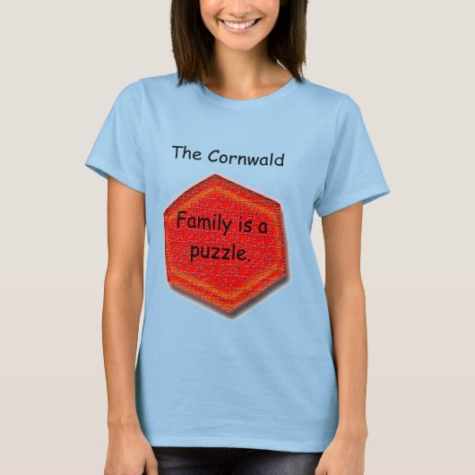 T-shirt - Familie is een Puzzle. (Voorkant)