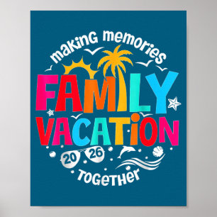 T-Shirt Familie Vakantie Herinneringen Maken Samen Poster