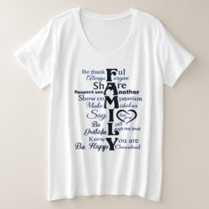 T-Shirt- familielijnen Grote Maat T-shirt