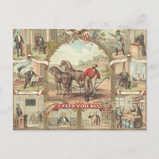 T-SHIRT Farmer Slogan Briefkaart (Voorkant)