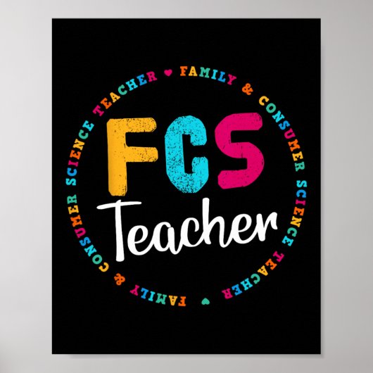 T-shirt FCS-leraar - verkiesbare leraar - FACS-ler Poster (Voorkant)