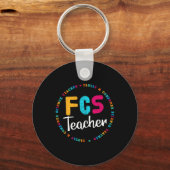T-shirt FCS-leraar - verkiesbare leraar - FACS-ler Sleutelhanger (Achterkant)